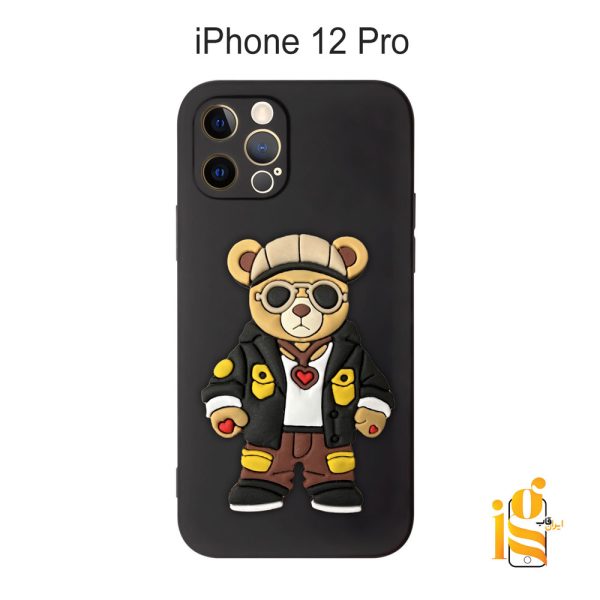 قاب موبایل پسرانه خرس گنگ استایل برای گوشی اپل آیفون 12 Pro