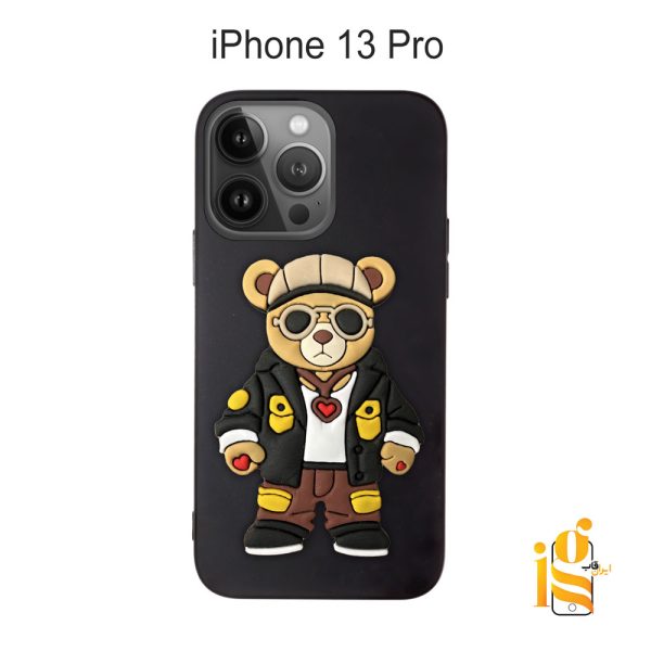 قاب موبایل پسرانه خرس گنگ استایل برای گوشی اپل آیفون 13 Pro
