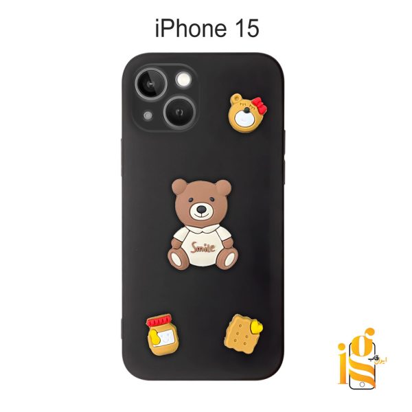 قاب دخترانه خرس پاستیلی برای موبایل اپل ایفون iPhone 15
