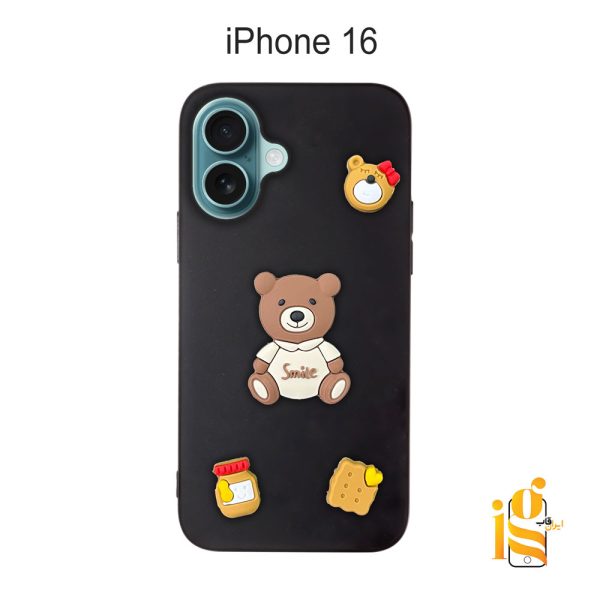 قاب دخترانه خرس پاستیلی برای موبایل اپل ایفون iPhone 16