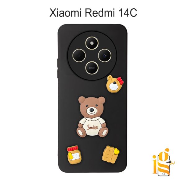 قاب دخترانه خرس پاستیلی برای موبایل شیایومی ردمی Redmi 14C