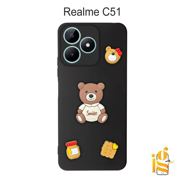 قاب دخترانه خرس پاستیلی برای موبایل ریلمی Realme C51